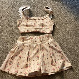 Loveshackfancy nillma mini skirt and top